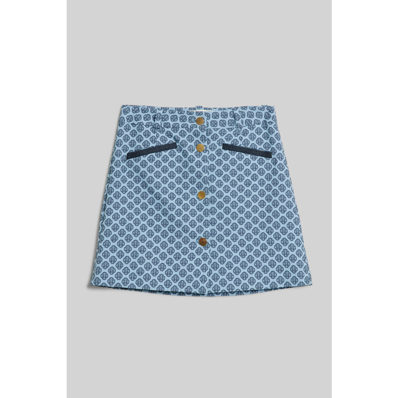 SUKNĚ GANT MONOGRAM JACQUARD MINI SKIRT modrá 34