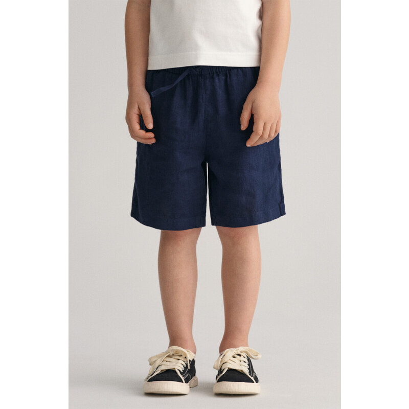 ŠORTKY GANT RELAXED LINEN SHORTS modrá 98/104