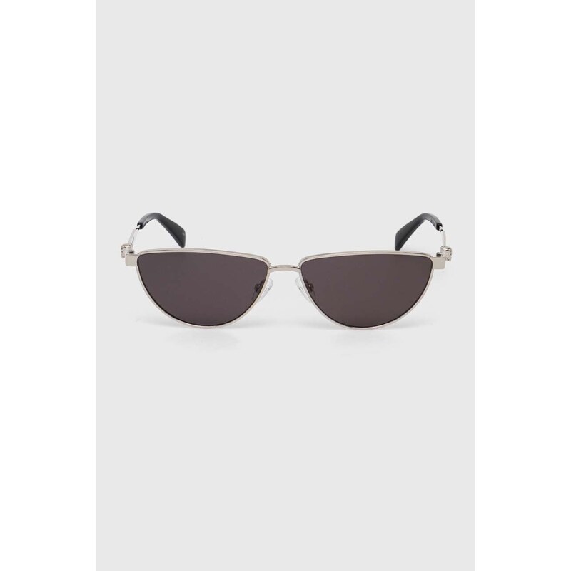 Sluneční brýle Alexander McQueen dámské, stříbrná barva, AM0456S