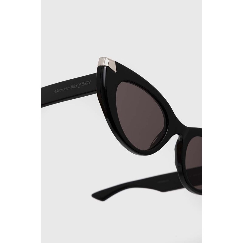 Sluneční brýle Alexander McQueen dámské, černá barva, AM0442S