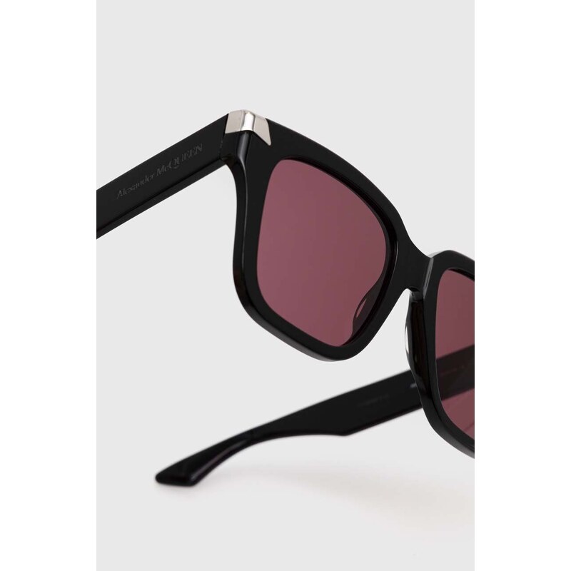 Sluneční brýle Alexander McQueen dámské, černá barva, AM0440S