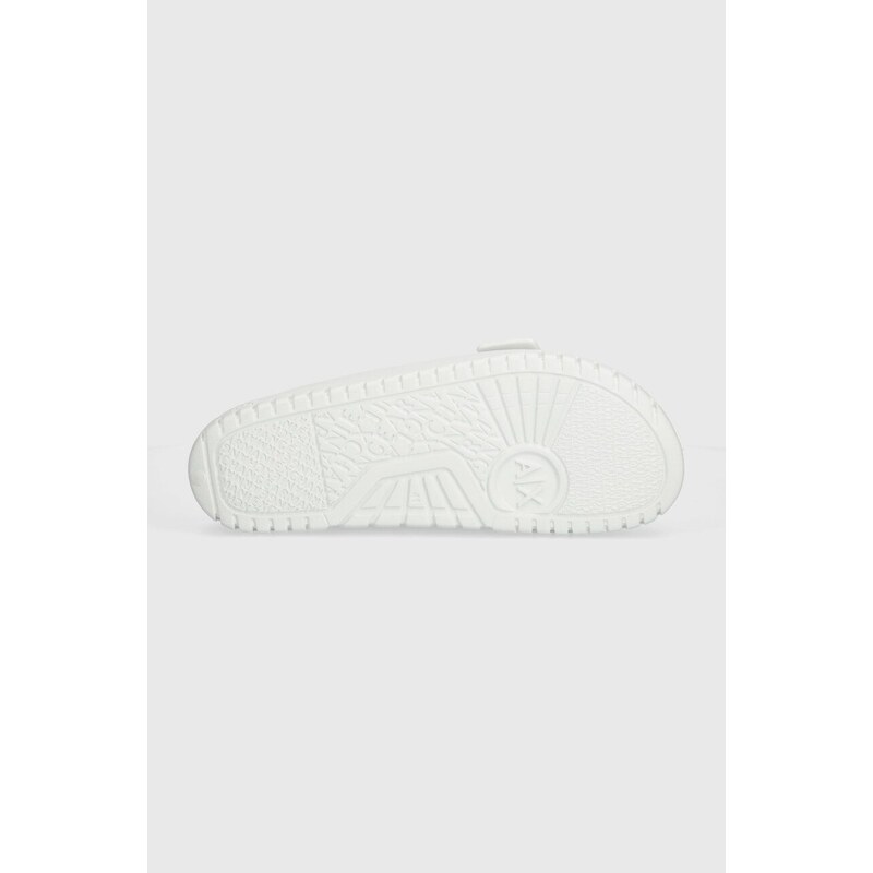 Pantofle Armani Exchange dámské, bílá barva, XDP043 XV821 01015