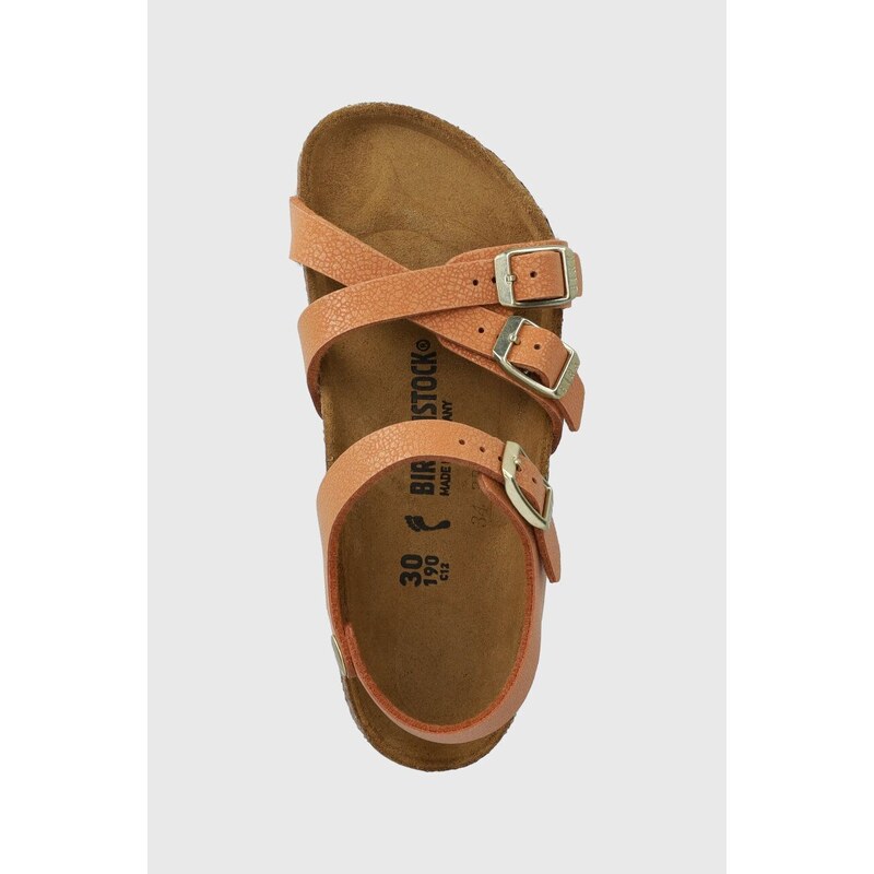 Dětské kožené sandály Birkenstock Kumba Kids BFBC hnědá barva