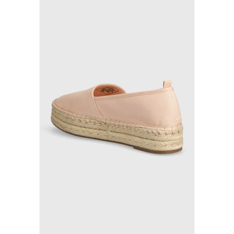 Espadrilky Armani Exchange béžová barva, na platformě, XDS005 XV846 00095