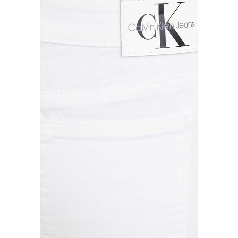 Džíny Calvin Klein Jeans dámské, bílá barva, J20J222778