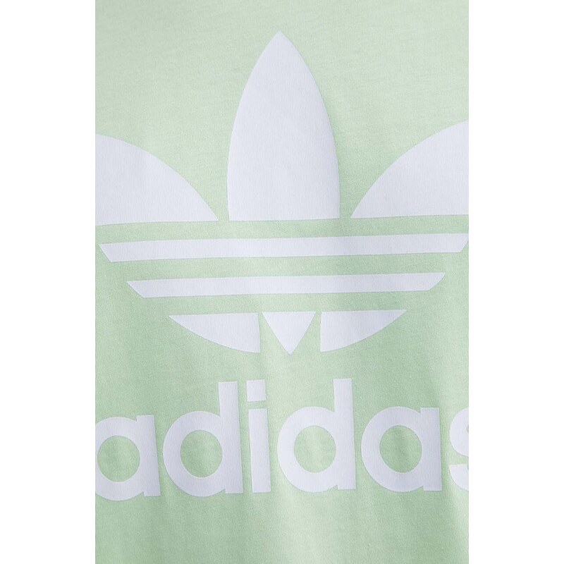 Bavlněné tričko adidas Originals zelená barva, s potiskem, IR7979