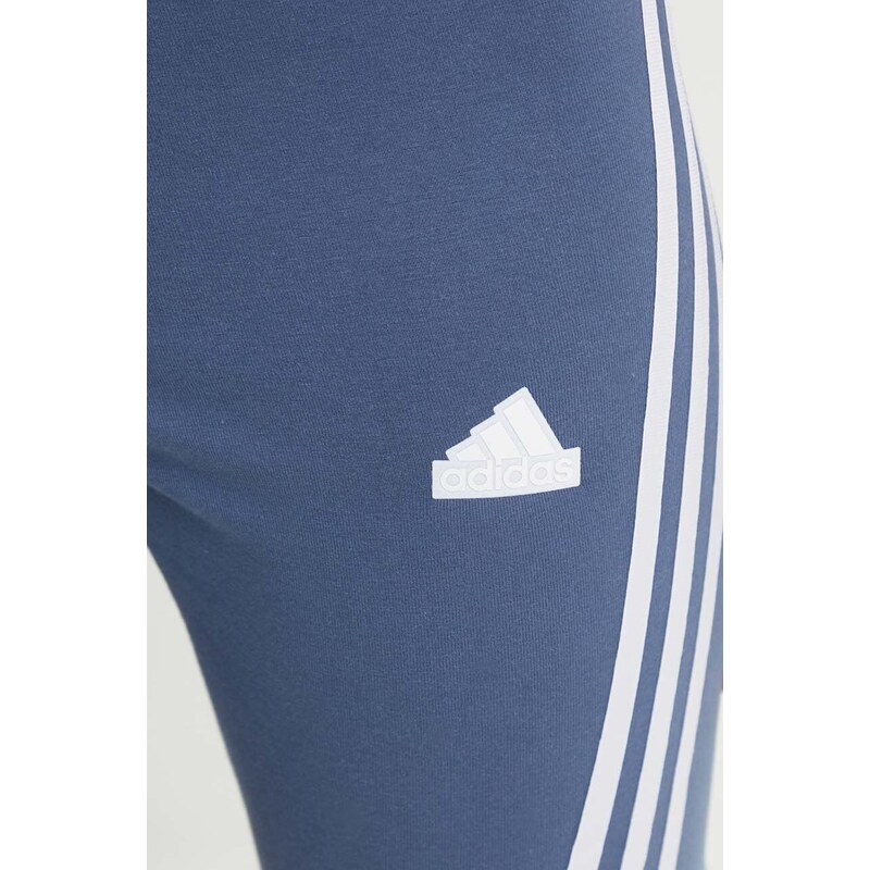 Kraťasy adidas dámské, tmavomodrá barva, vzorované, high waist, IS3628