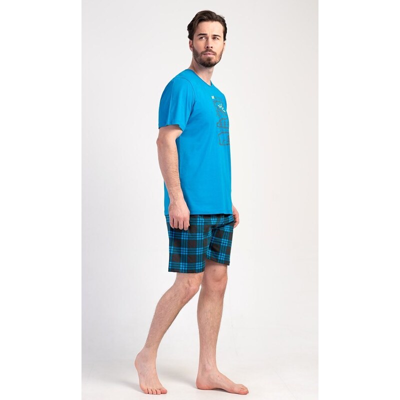 Gazzaz Pánské pyžamo šortky Outdoor - modrá