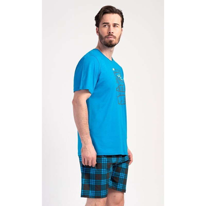 Gazzaz Pánské pyžamo šortky Outdoor - modrá