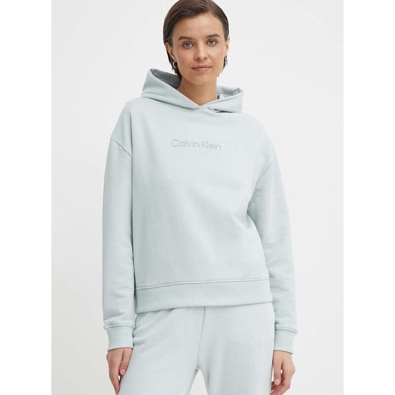 Bavlněná mikina Calvin Klein dámská, s kapucí, s potiskem, K20K205449