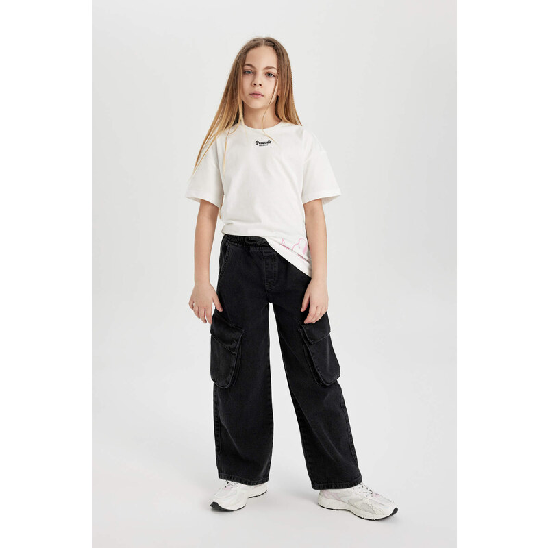 DEFACTO Girl Baggy Fit Wide Leg Jeans