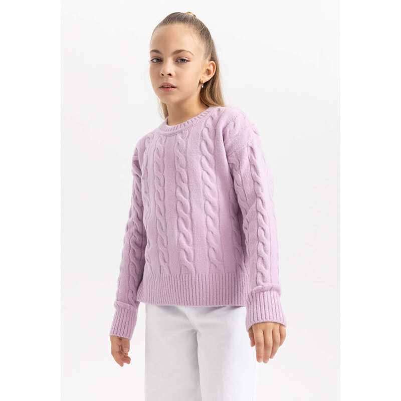 DEFACTO Girl Regular Fit Crew Neck Pullover