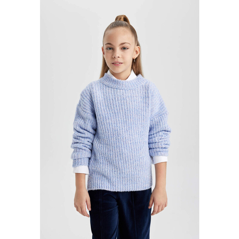 DEFACTO Girl Regular Fit Crew Neck Pullover