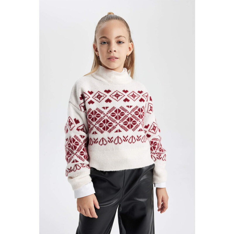 DEFACTO Girl Regular Fit Crew Neck Pullover