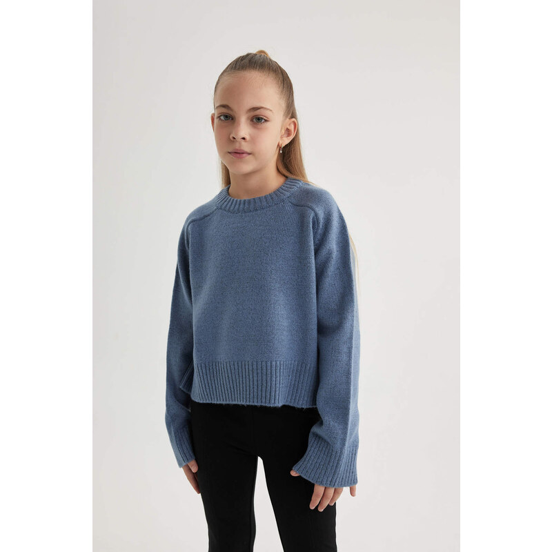 DEFACTO Girl Regular Fit Crew Neck Pullover