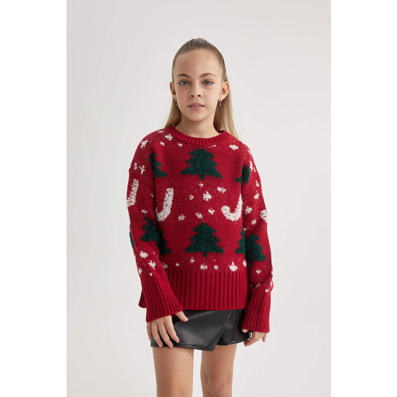 DEFACTO Girl Regular Fit Crew Neck Pullover