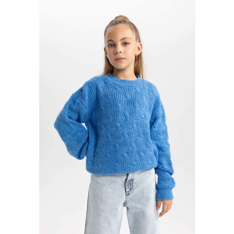 DEFACTO Girl Regular Fit Crew Neck Pullover