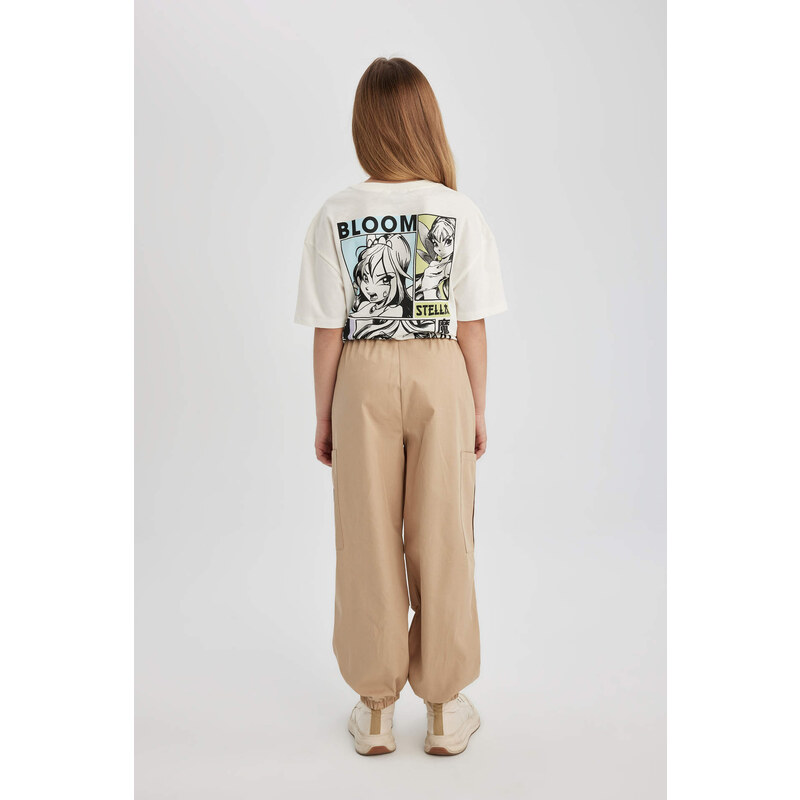 DEFACTO Girl Parachute Cargo Cotton Trousers