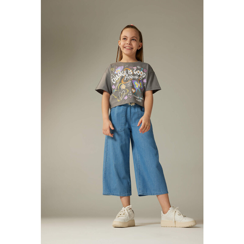 DEFACTO Girl Culotte Wide Leg Jeans