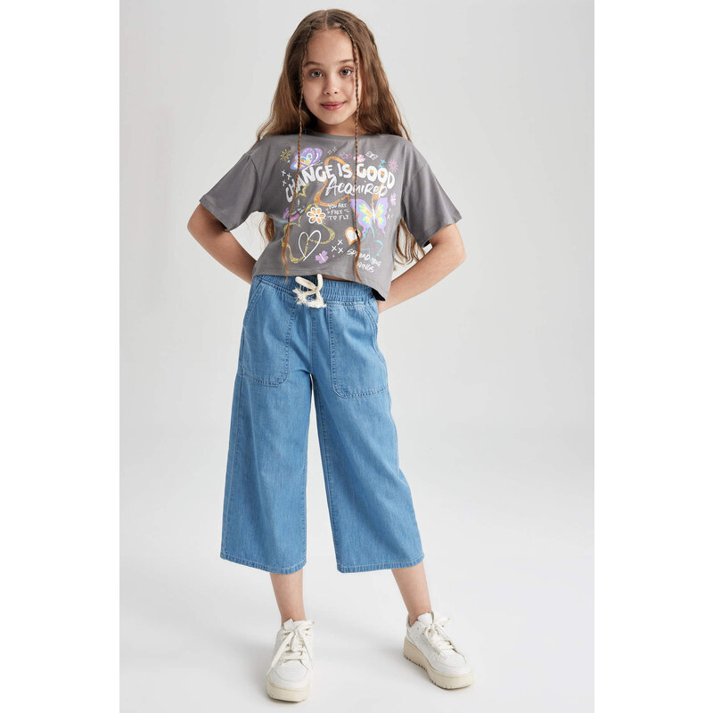 DEFACTO Girl Culotte Wide Leg Jeans