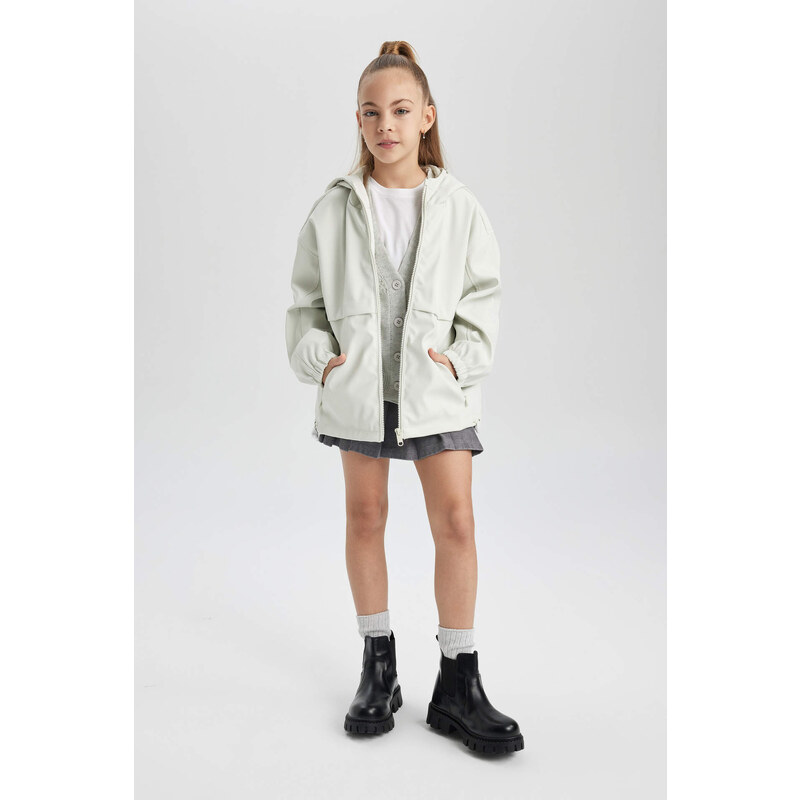 DEFACTO Girl Hooded Water Repellent Raincoat