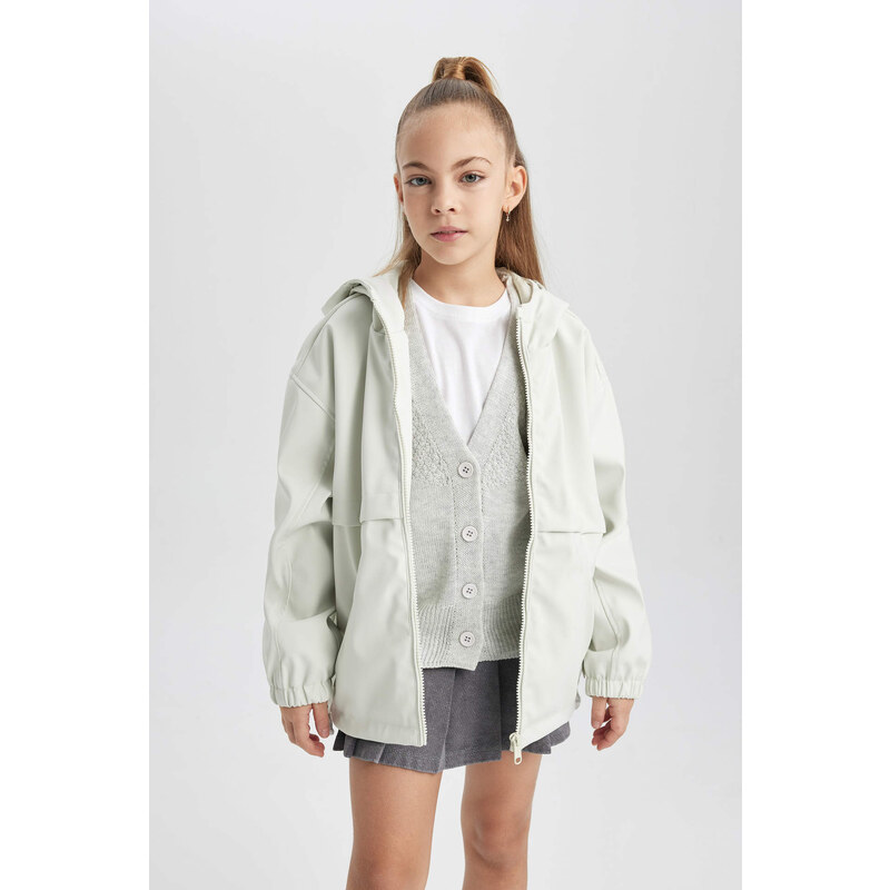 DEFACTO Girl Hooded Water Repellent Raincoat