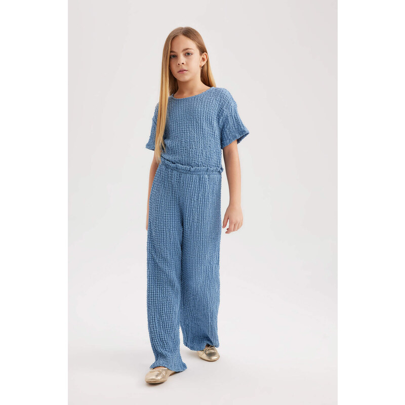 DEFACTO Girl Short Sleeve Long Jumpsuit