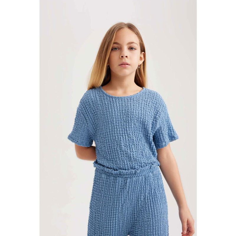 DEFACTO Girl Short Sleeve Long Jumpsuit