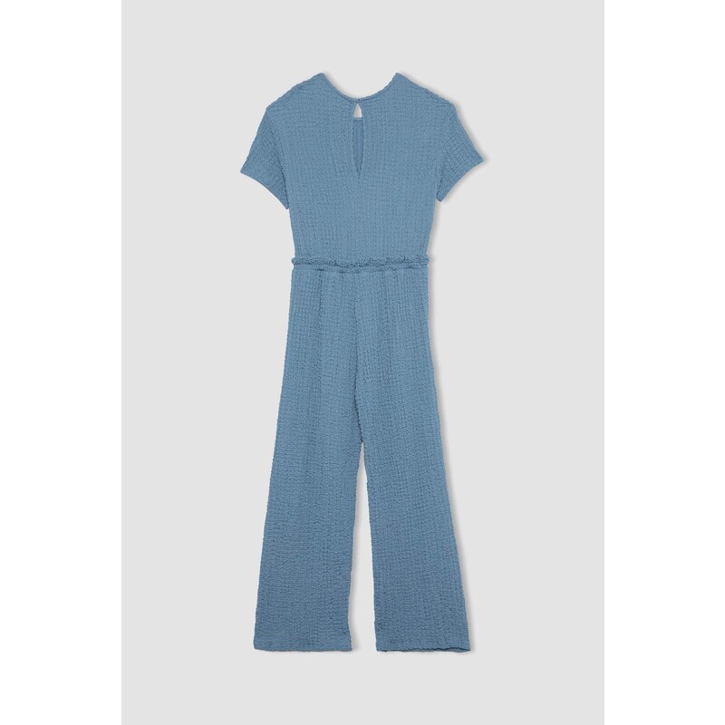 DEFACTO Girl Short Sleeve Long Jumpsuit