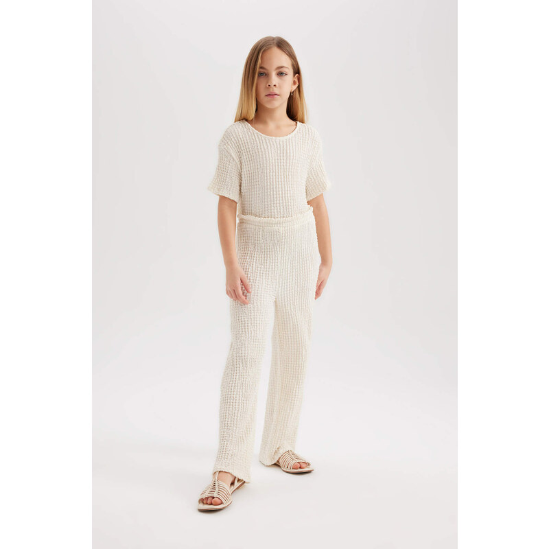 DEFACTO Girl Short Sleeve Long Jumpsuit