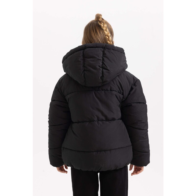 DEFACTO Girl Waterproof Hooded Puffer Jacket