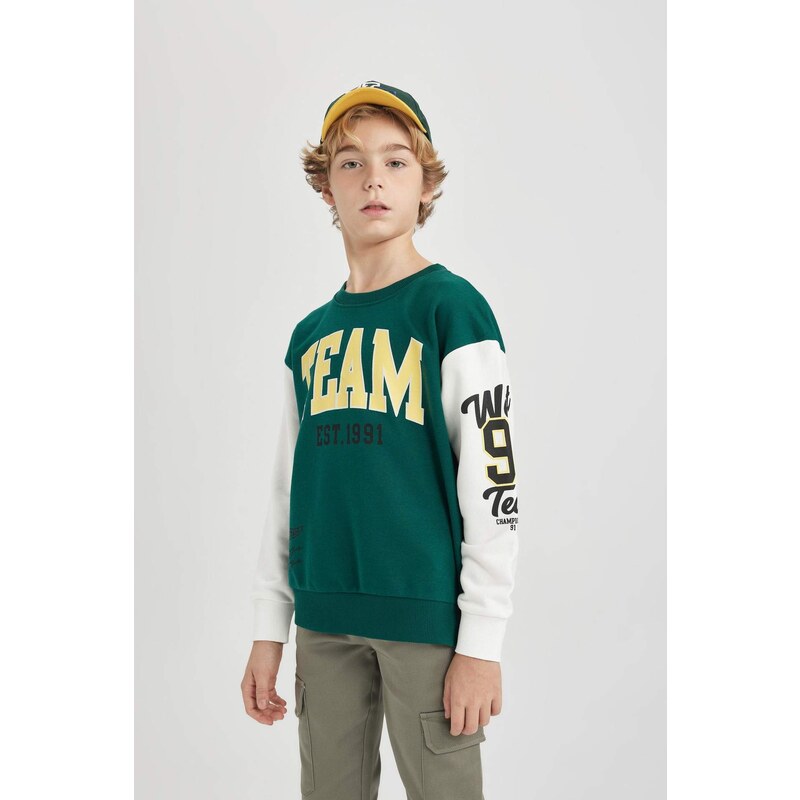 DEFACTO Boy Oversize Fit Crew Neck Sweatshirt