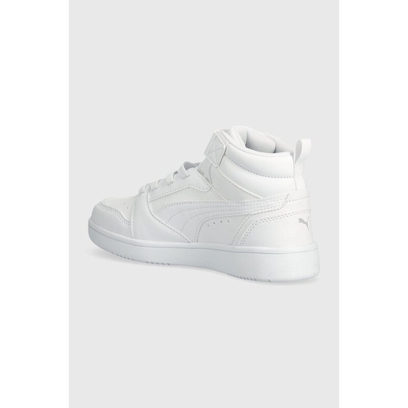 Dětské sneakers boty Puma Rebound V6 Mid AC+ PS bílá barva