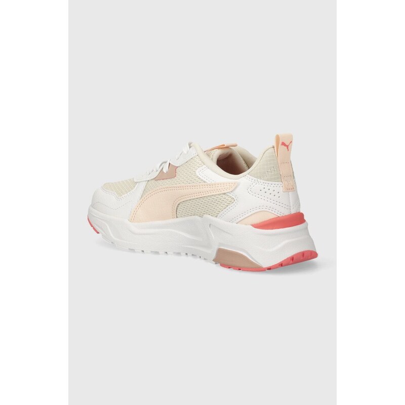 Dětské sneakers boty Puma Trinity Lite Jr béžová barva