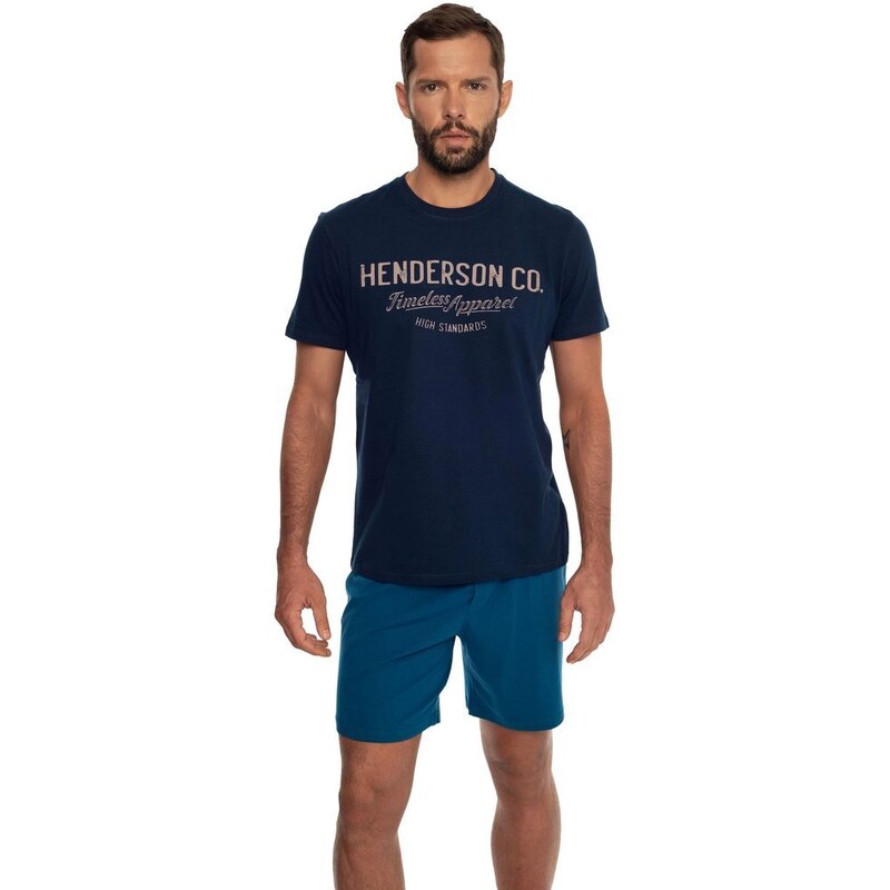 Esotiq & Henderson Pánské pyžamo 41286 Creed blue
