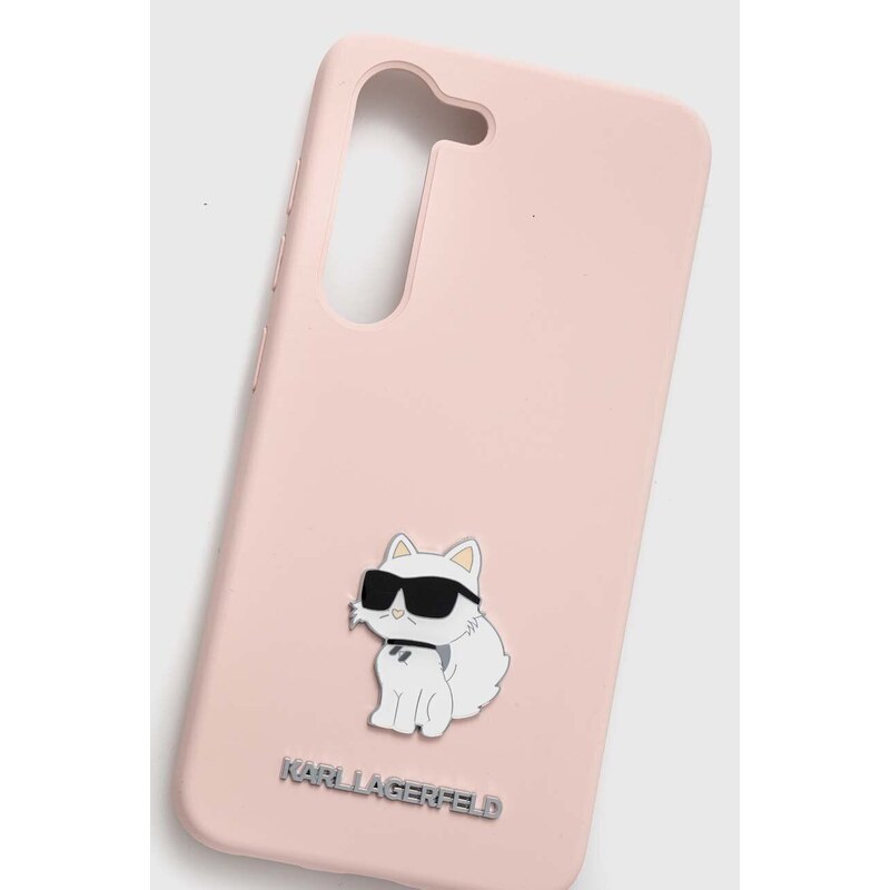 Obal na telefon Karl Lagerfeld S23 S911 růžová barva
