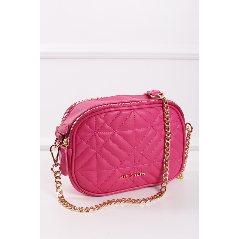 Marco Tozzi Fuchsiová prošívaná crossbody kabelka 2-61011