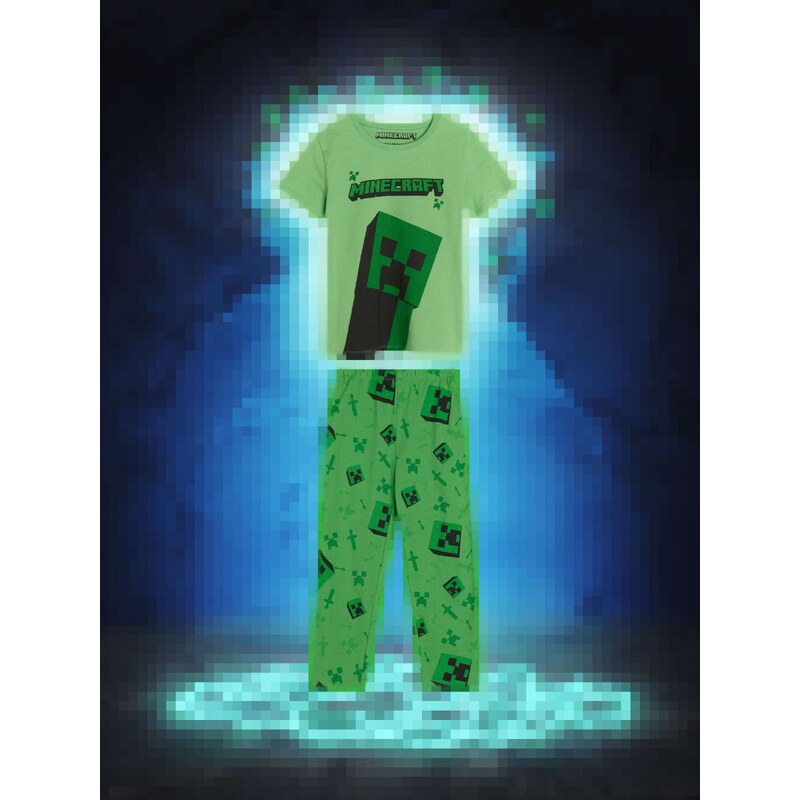 Sinsay - Pyžamová souprava Minecraft - zelená
