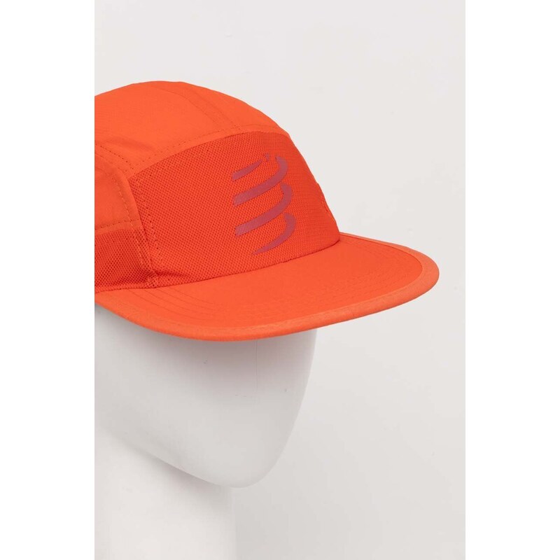 Kšiltovka Compressport 5 Panel Light Cap červená barva, vzorovaná, CU00097B