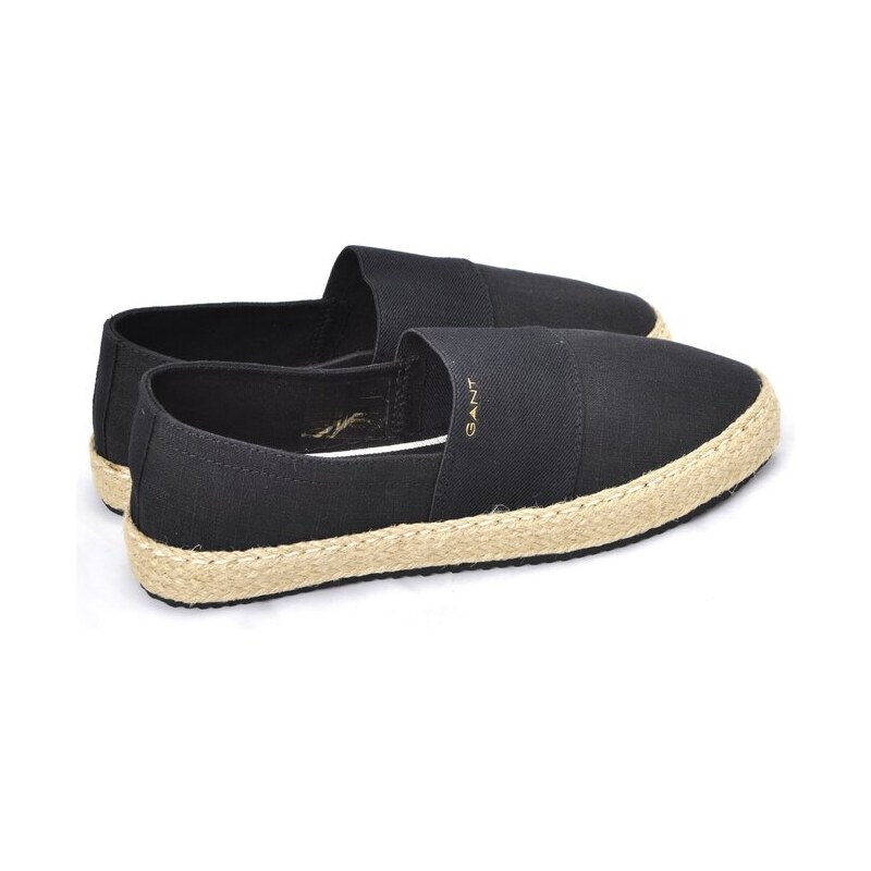 Lněné espadrilky stvořené pro letní měsíce Gant 28569606 černá