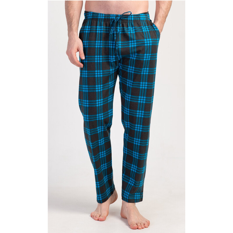 Gazzaz Pánské pyžamové kalhoty Albert, barva tyrkysová, 100% bavlna