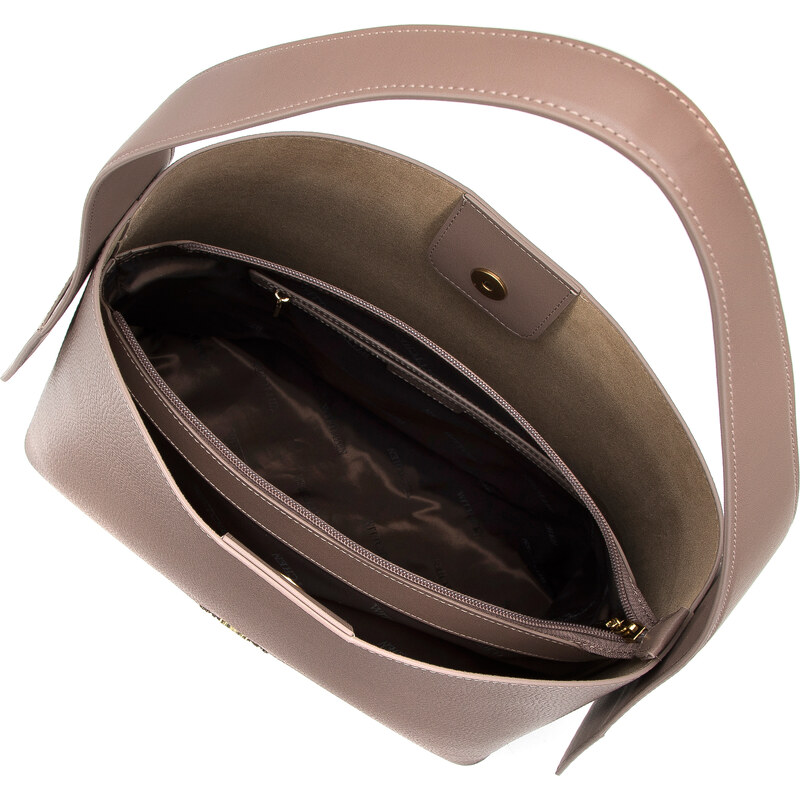 Vyztužená kožená dámská kabelka s pouzdrem Wittchen, béžová, přírodní kůže