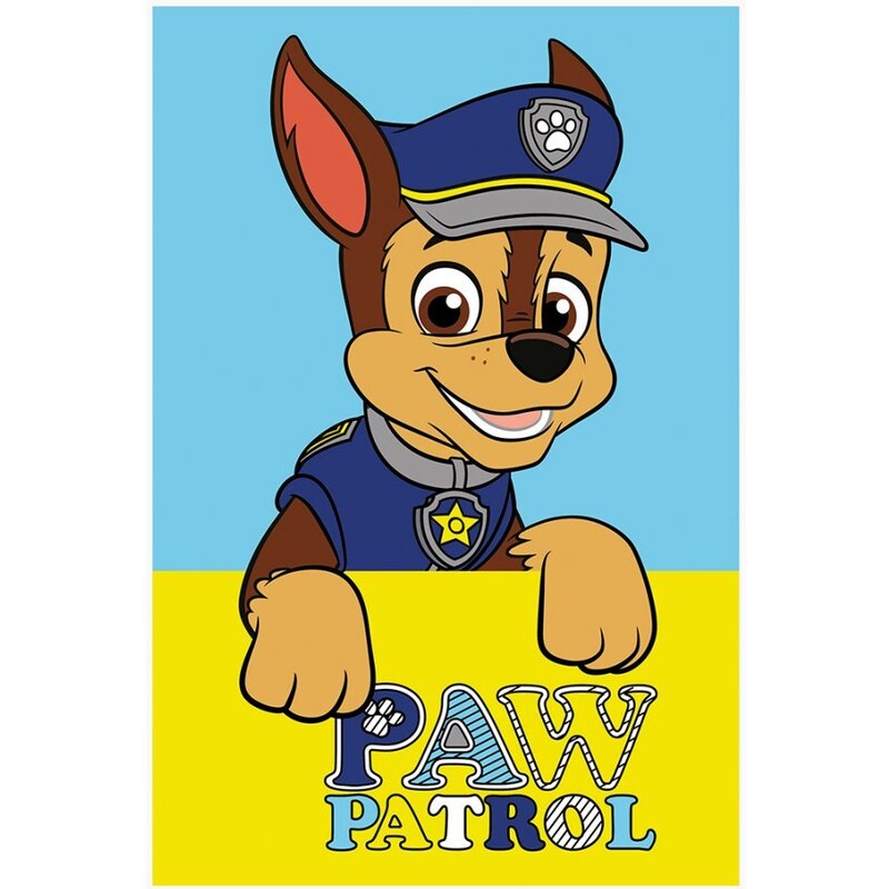 Carbotex Dětský ručník Tlapková patrola - Paw Patrol - motiv policista Chase - 100% bavlna - 30 x 50 cm