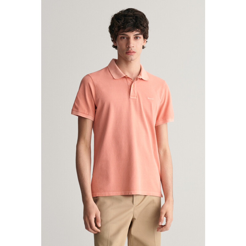 POLOKOŠILE GANT SUNFADED PIQUE SS RUGGER PEACHY PINK