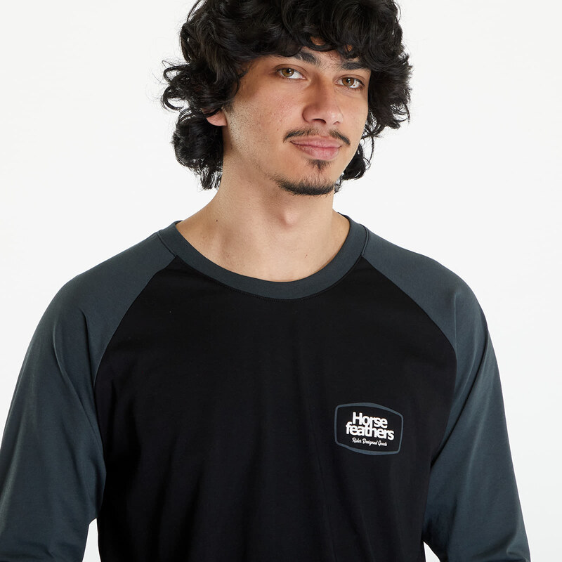 Pánské tričko Horsefeathers Bronco Raglan T-Shirt Black/ Gray