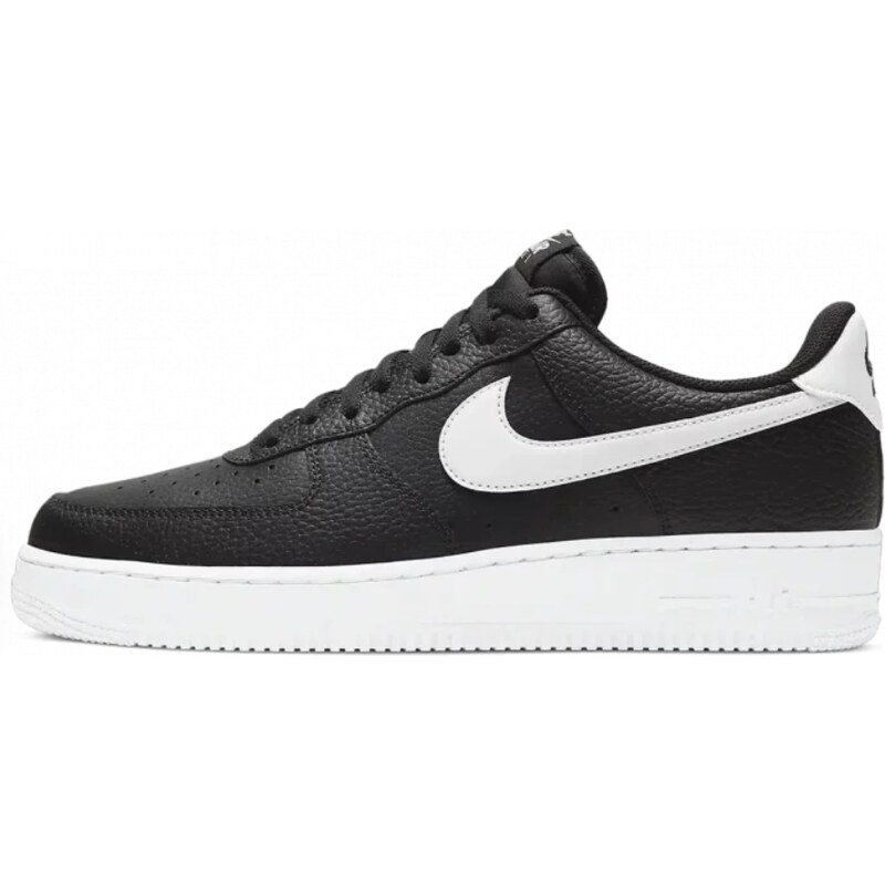 Nike Air Force 1 Low '07 Black White Pebbled Leather