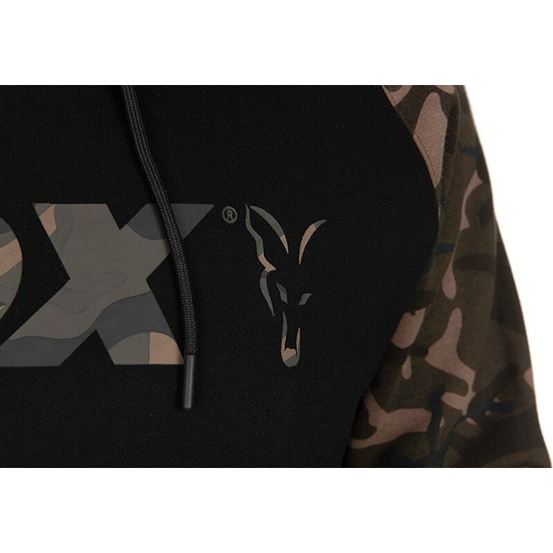 Fox ikina Black / Cao Raglan Hoodie -