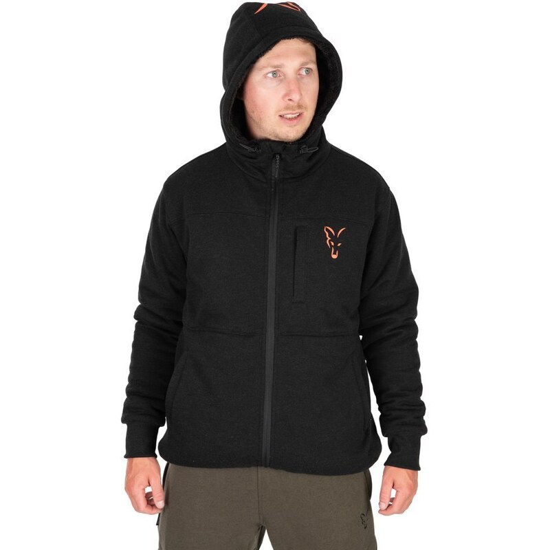 Fox Bunda Coection Sherpa Jacket Back & Orange -