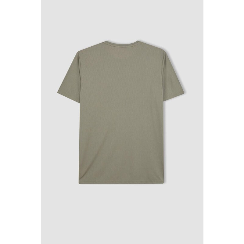 DeFactoFit Slim Fit Crew Neck Printed T-Shirt