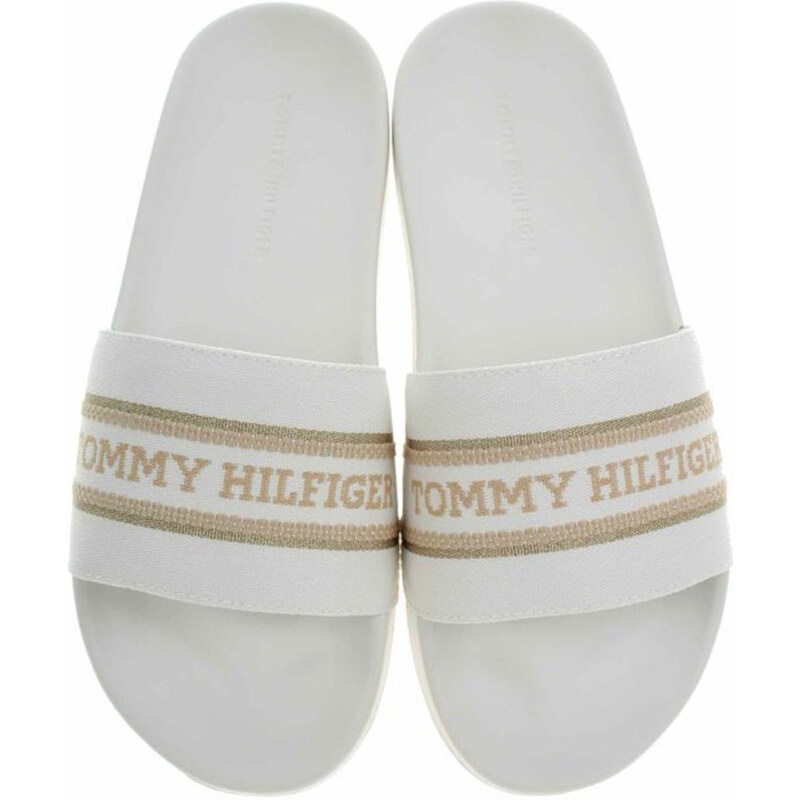 Tommy Hilfiger dámské krémové pantofle